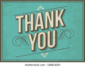 Thank You Greeting Template Vector/illustration