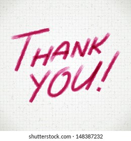 Thank you hand draw message vector illustration eps 10