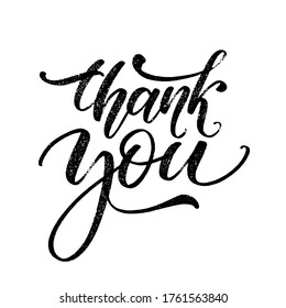 Thank you. Hand drawn creative calligraphy and brush pen lettering, design for holiday greeting cards and invitations.