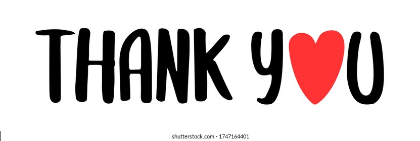 THANK YOU. Hand drawn inscription lettering thank you card. Typography and calligraphy thank you. Give thanks. Graphic design print greeting card Thanksgiving day. Vector text on a white background.