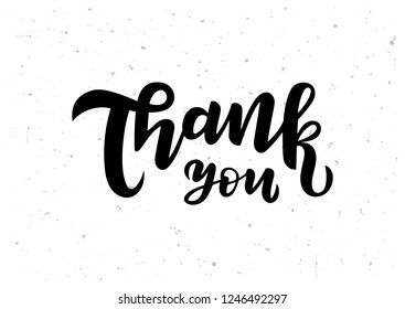 Thank You Hand Drawn Lettering Template Stock Vector (Royalty Free ...