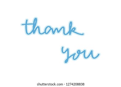 Thank you hand drawn lettering. Inspirational quote for design.
