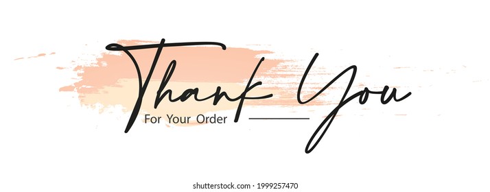 "Thank You" hand drawn lettering. calligraphic lettering, Vector illustration.