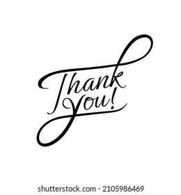 Thank You hand drawn lettering. Thank You calligraphy for any business.