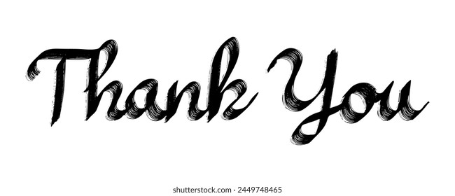 Thank you Hand drawn lettering, Modern Calligraphy for thank You