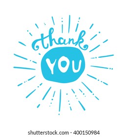 Thank You - hand drawn lettering