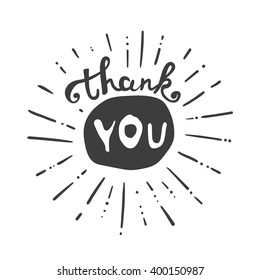 Thank You - hand drawn lettering