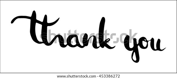 Thank You Hand Drawn Poster Card Stock Vector (royalty Free) 453386272 