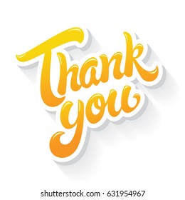 Thank You hand drawn typography vector design EPS 10. 