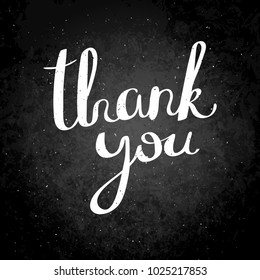 Thank you. Hand drawn vector lettering phrase. Modern motivating calligraphy decor for wall, poster, prints, cards, t-shirts and other