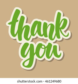 Thank You hand drawn vector modern calligraphy 