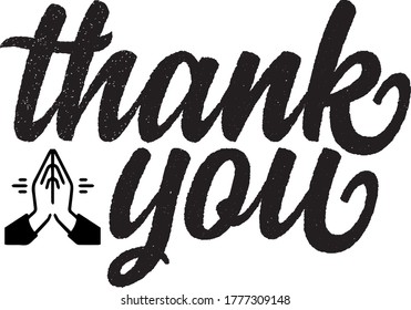 Thank You Hand Folded Thank You Stock Vector (Royalty Free) 1777309148 ...