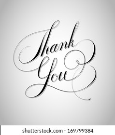 Thank you hand lettering