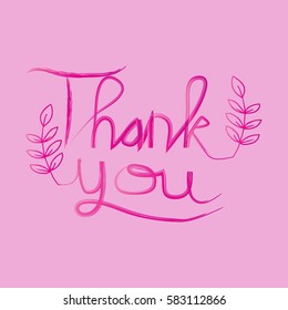 THANK YOU hand lettering