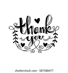 THANK YOU hand lettering