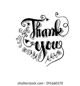 Thank you hand lettering.
