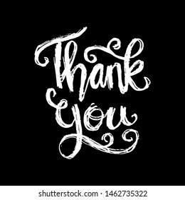 Thank you hand lettering calligraphy.