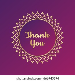 Thank You hand lettering decorative typography design. Creative vector illustration for thank you greeting cards 