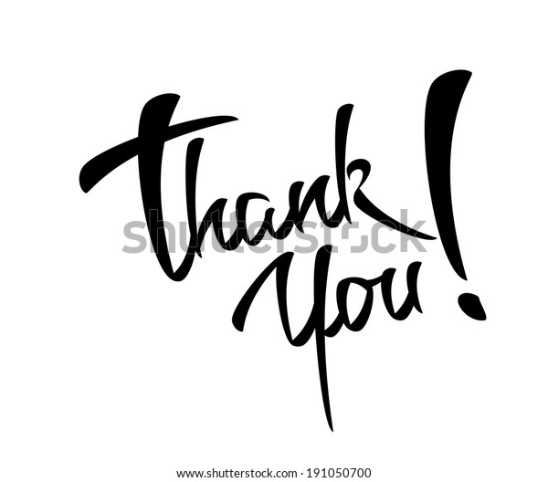 Thank You Hand Lettering Greeting Card Stock Vector (Royalty Free ...