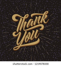 THANK YOU hand lettering - handmade calligraphy,