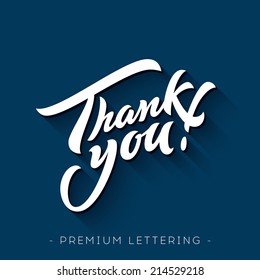 Thank You Hand lettering handmade vector calligraphy 