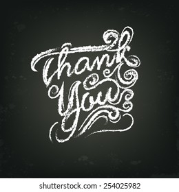 'thank you' hand lettering - handmade calligraphy