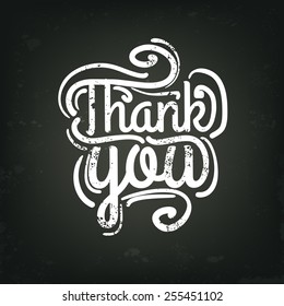 'thank you' hand lettering - handmade calligraphy