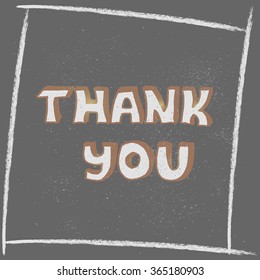 Thank You Hand lettering handmade calligraphy. Creative concept vector design layout with text - thank you. For web and mobile icon isolated on background,  template, retro elements, logos, labels.