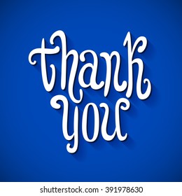 Thank You Hand lettering handmade vector calligraphy art