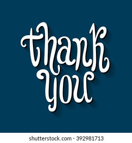 Thankyou Lettering Text Stock Vector (Royalty Free) 381551137