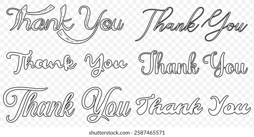 Thank You. Hand lettering Thank You for holiday Thanksgiving Day, vintage graphic, banner, poster. Greeting card calligraphy thank you, postcard for holiday Thanksgiving Day. Vector Illustration EPS10