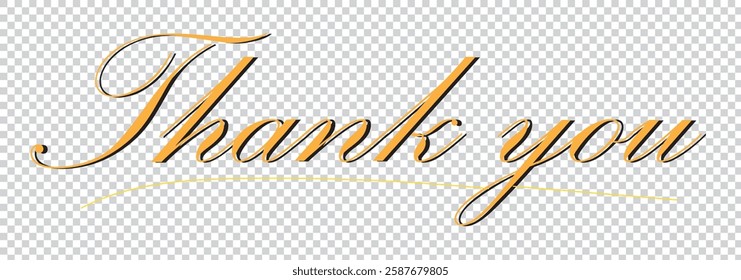 Thank You. Hand lettering Thank You for holiday Thanksgiving Day, vintage graphic, banner, poster. Greeting card calligraphy thank you, postcard for holiday Thanksgiving Day. 1176