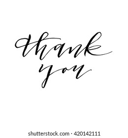 Thank you, hand lettering. Isolated design element