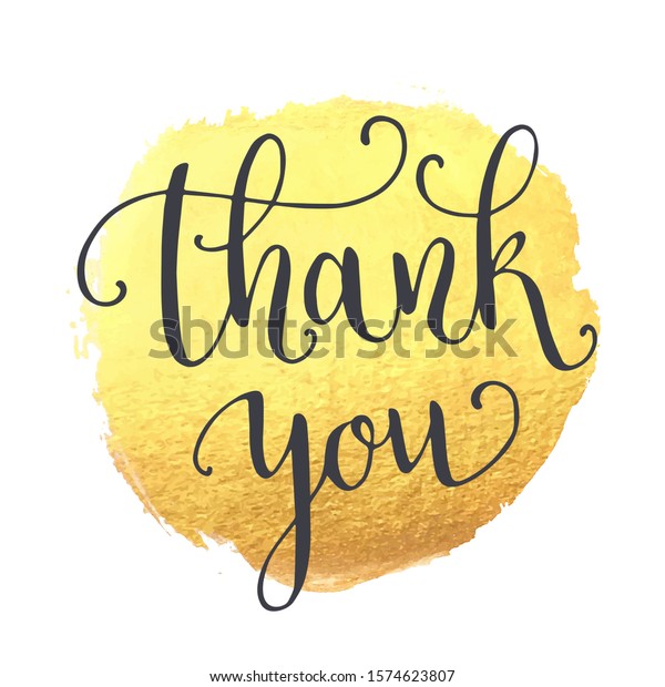 Thank You Hand Lettering On Splash Stock Vector (Royalty Free ...