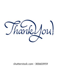 Thank You Hand Lettering Text Handmade Stock Vector (Royalty Free ...