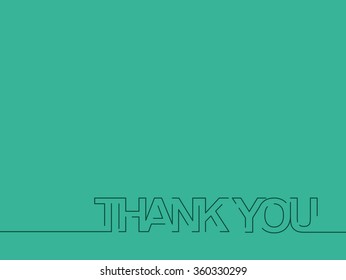 Thank You Hand lettering typographical vector background.