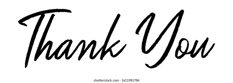 Thank You Hand Lettering Typography Design Stock Vector (Royalty Free ...