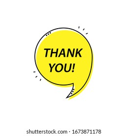 Thank You Hand Lettering. Typography Design Inspiration. Black colored. On a white background. Vector