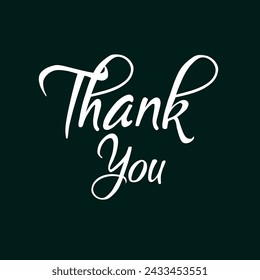 Thank You Hand Lettering. Typography Design Inspiration. Vector
