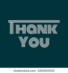 Thank You Hand Lettering. Typography Design Inspiration. Vector