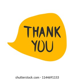 Thank You Hand Lettering Vector Illustration Stock Vector (Royalty Free ...