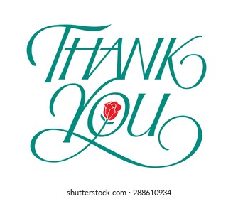 Thank You Hand Lettering Vector