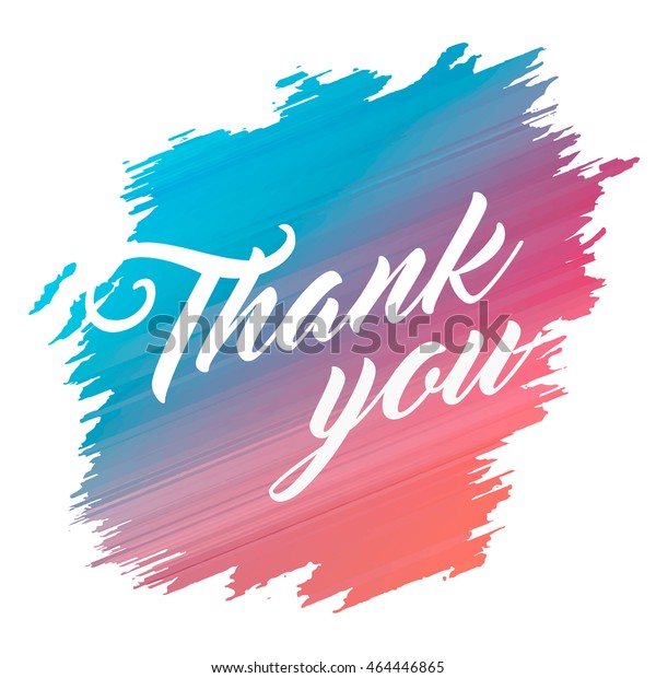 Thank You Hand Lettering Vector Calligraphy Stock Vector (Royalty Free ...