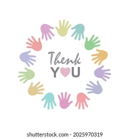 Thank you hand lettering for your design, vector.