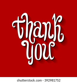 Thank you hand lettering for your design art