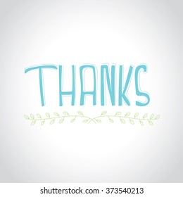 Thank You Hand lettering,Vector template