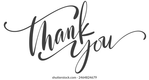 Thank you hand writen calligraphy	