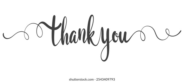 Thank you hand writen calligraphy vector eps