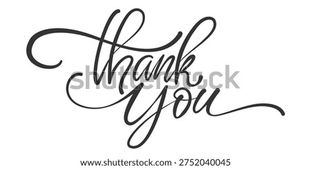 Thank you hand writen calligraphy