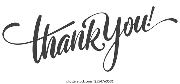 Thank you hand writen lettering calligraphy	